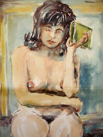 Archiv-Bild „Sitzende Frau (Akt)“