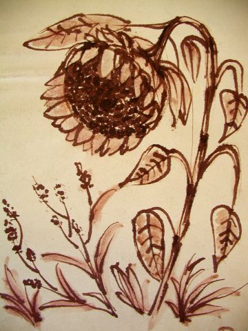 Archiv-Bild „Gebogene Sonnenblume“