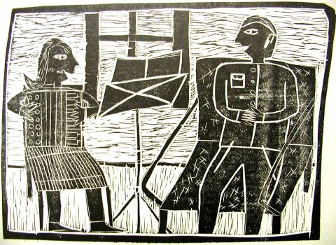 Archiv-Bild „Akkordeonspielerin“