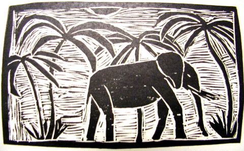 Archiv-Bild „Elefant vor Palmen“