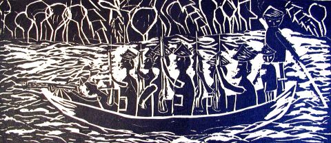 Archiv-Bild „Auf einem Dschungelfluss Vietnams“