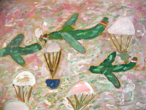 Archiv-Bild „Flugzeuge und Fallschirme“