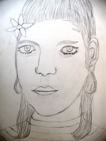 Archiv-Bild „Porträt mit Blume“