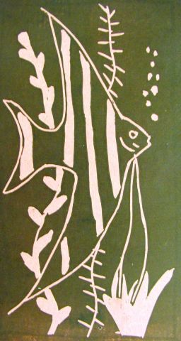 Archiv-Bild „Fisch auf rotem Grund“