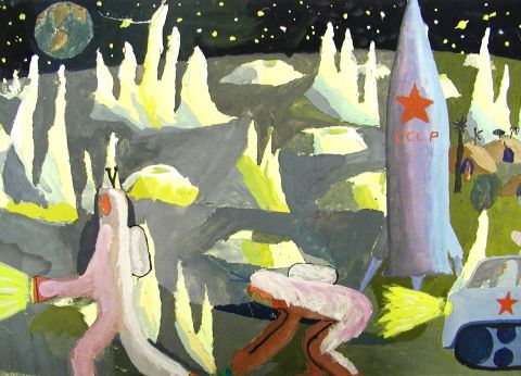 Archiv-Bild „Landung der Kosmonauten“