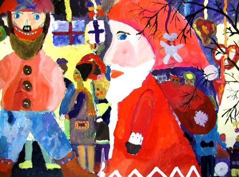 Archiv-Bild „Weihnachtsmann auf dem Markt“