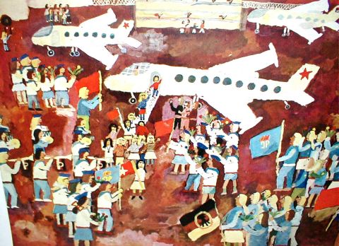 Archiv-Bild „Zyklus: Entlang der Erdölleitung ´Freundschaft´, Blatt 1: Flugplatz“