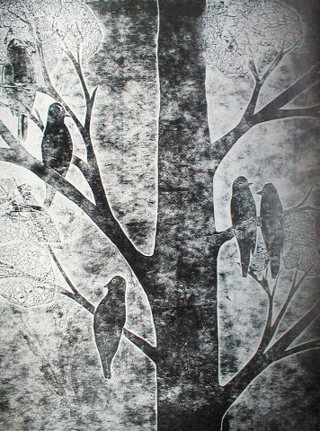 Archiv-Bild „Zyklus: Entlang der Erdölleitung ´Freundschaft´, Blatt 2: Baum mit Vögeln“