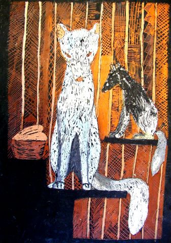 Archiv-Bild „Füchse im Käfig“