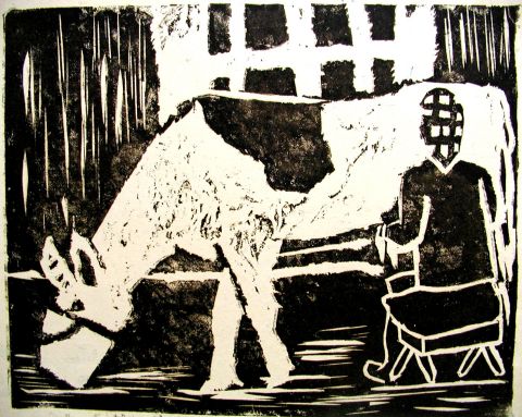 Archiv-Bild „Beim Melken“