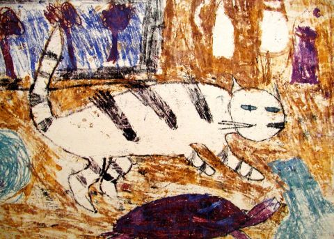 Archiv-Bild „Katze und Schildkröte“