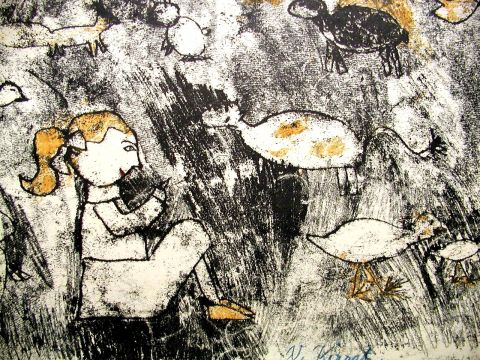 Archiv-Bild „Mädchen und Tiere“