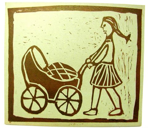 Archiv-Bild „Mutter mit Kinderwagen“