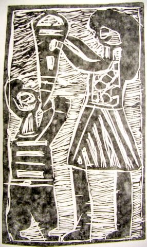 Archiv-Bild „Die Lehrerin übergibt die Zuckertüte“