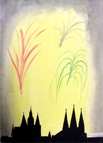 Archiv-Bild „Feuerwerk über Erfurt“