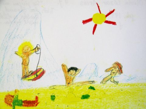 Archiv-Bild „Sie gingen an den Strand, die Mutter wollte nicht baden“