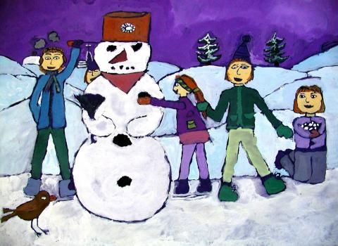 Archiv-Bild „Wir bauen einen Schneemann“