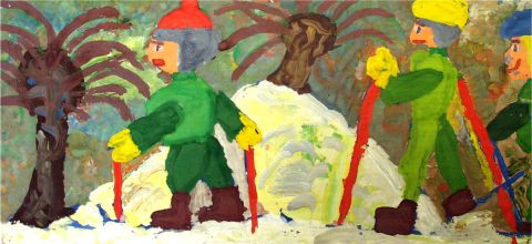 Archiv-Bild „Winterfreuden: Skiläufer“