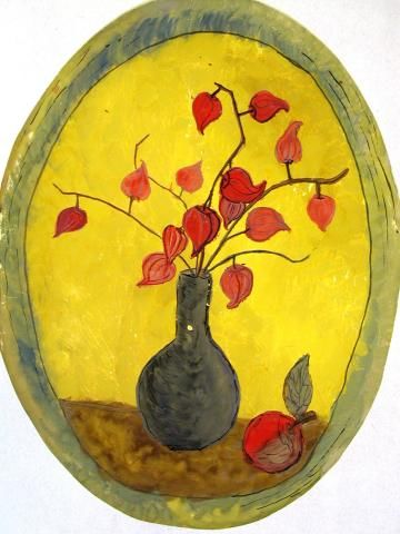 Archiv-Bild „Vase mit Trockenblumen“