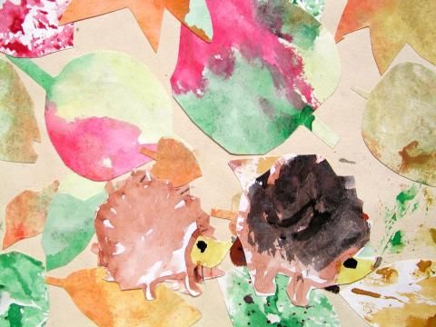 Archiv-Bild „Igel im Laub“