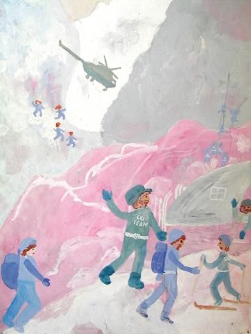 Archiv-Bild „Ski-Team in den Bergen“