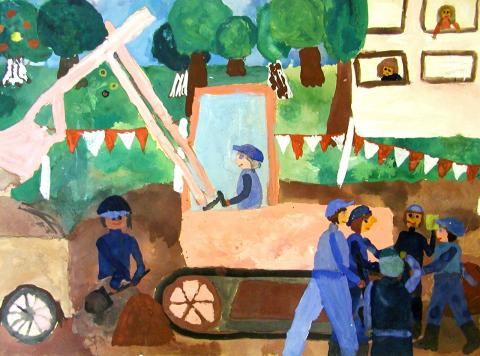 Archiv-Bild „Ein Bagger im Einsatz“