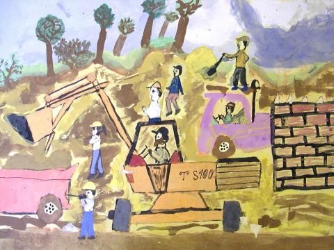 Archiv-Bild „Ein Bagger im Einsatz“