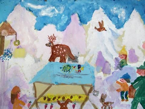 Archiv-Bild „An der Futterstelle im Wald“