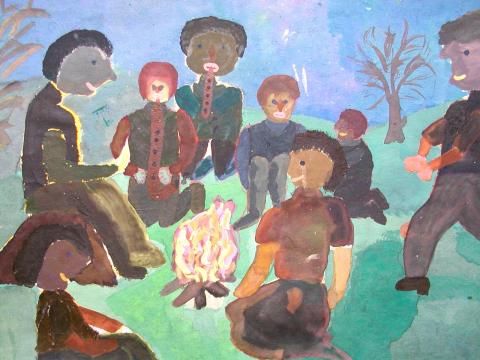 Archiv-Bild „Am Lagerfeuer“