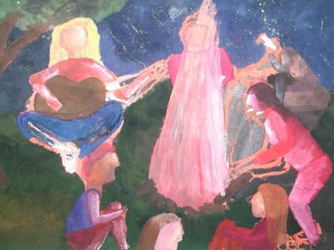 Archiv-Bild „Am Lagerfeuer“