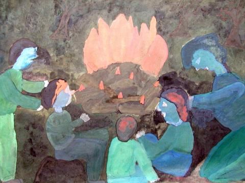 Archiv-Bild „Am Lagerfeuer“