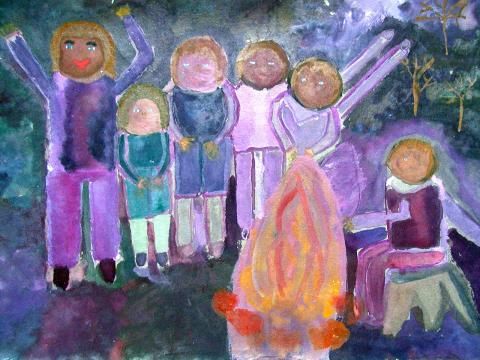 Archiv-Bild „Singen am Lagerfeuer“