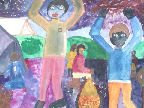 Archiv-Bild „Am Lagerfeuer“