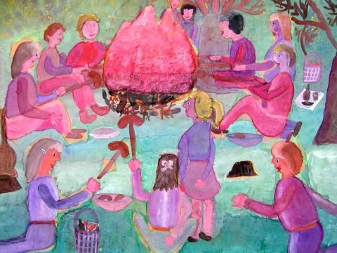 Archiv-Bild „Am Lagerfeuer“