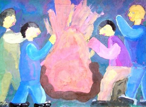 Archiv-Bild „Am Lagerfeuer“