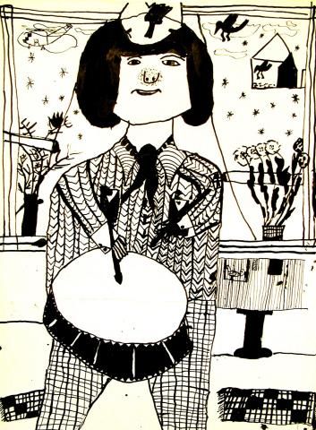 Archiv-Bild „Ein musizierender Schüler“