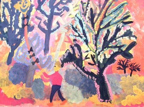 Archiv-Bild „Drachensteigen am Wald“