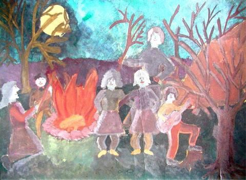 Archiv-Bild „Am Lagerfeuer“