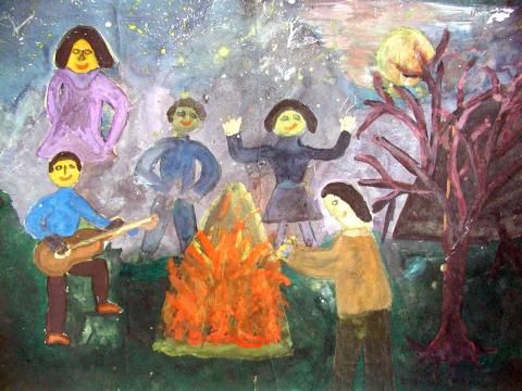 Archiv-Bild „Am Lagerfeuer“