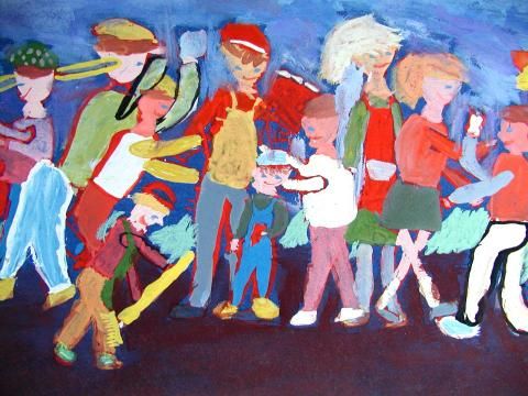 Archiv-Bild „Arbeit im Schulgarten“