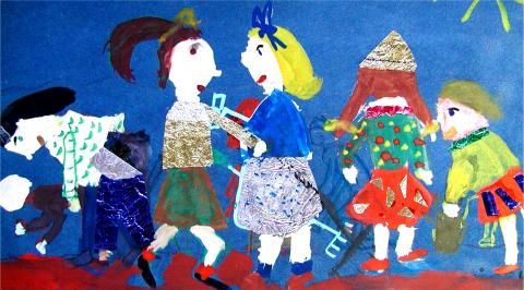 Archiv-Bild „Arbeit im Schulgarten“