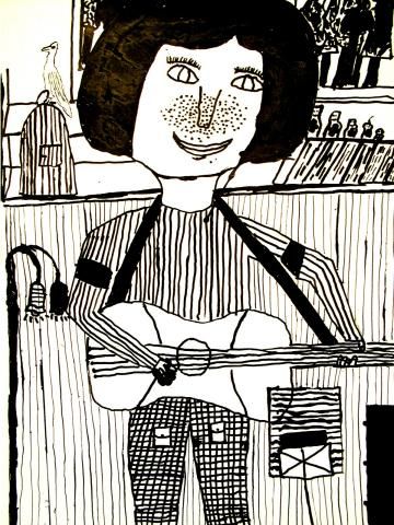 Archiv-Bild „Ein musizierender Schüler“