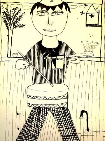 Archiv-Bild „Ein musizierender Schüler“