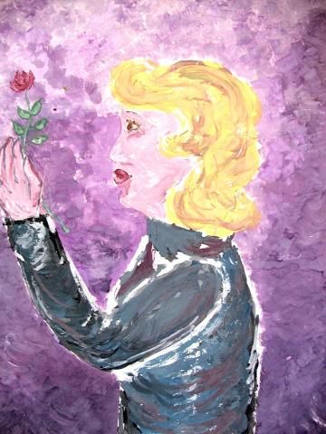 Archiv-Bild „Betrachtung einer Blume“