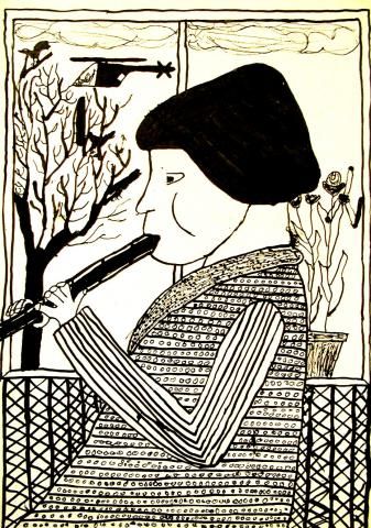 Archiv-Bild „Ein musizierender Schüler“