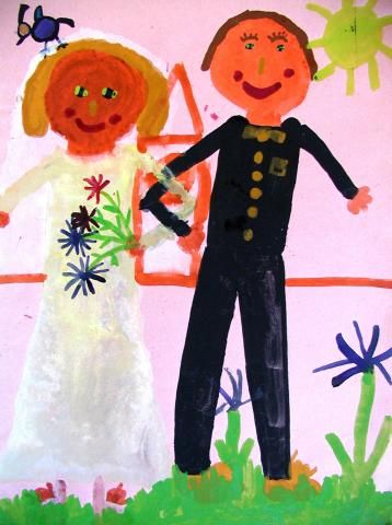 Archiv-Bild „Brautpaar vor dem Roten Rathaus“