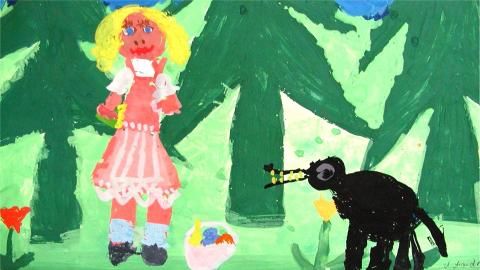 Archiv-Bild „Rotkäppchen und der Wolf“