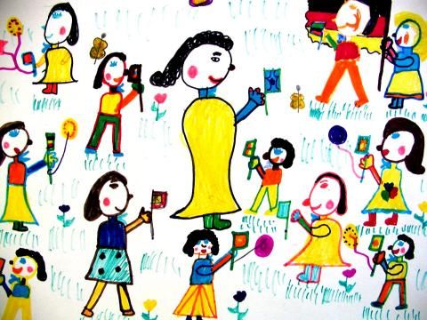 Archiv-Bild „Pioniere mit Fähnchen“