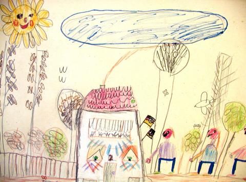 Archiv-Bild „Wir schmücken unser Haus mit Fahnen“