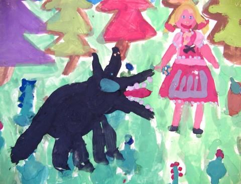 Archiv-Bild „Rotkäppchen und der Wolf“